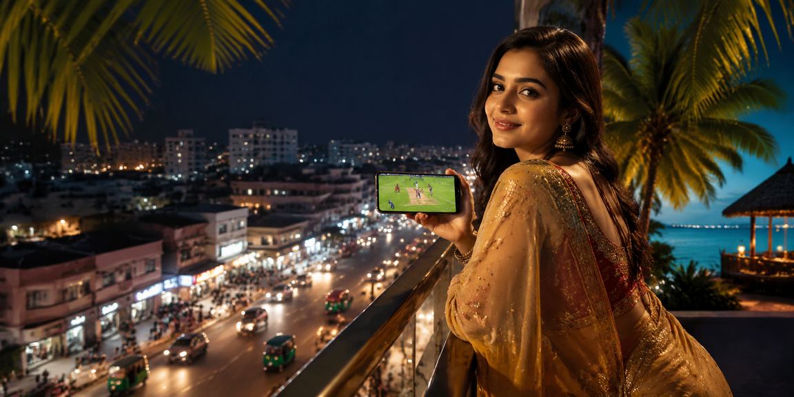 কুমিল্লায় ক্রিকেট বেটিং শাড়ি পরিহিত মডেল